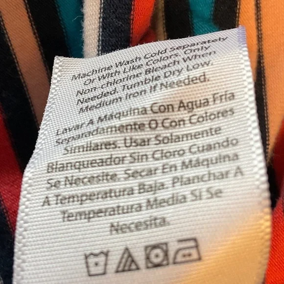 Terra & Sky Striped Mini Dress - Red, Blue, Black, White - Picture 8 of 8